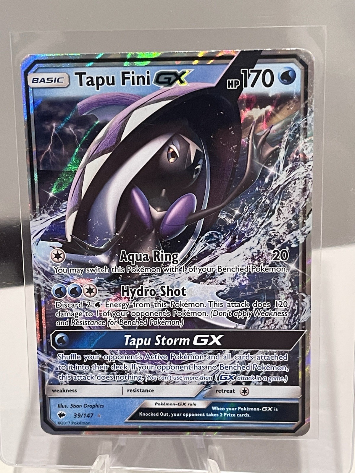 Pokemon Tapu Fini GX (Full Art) 133/147 Sm-Burning Shadows Holo