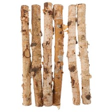 6pcs Wood Log Sticks, 12'  Natural Birch Logs Twigs Craft Sticks Unfinished W...
