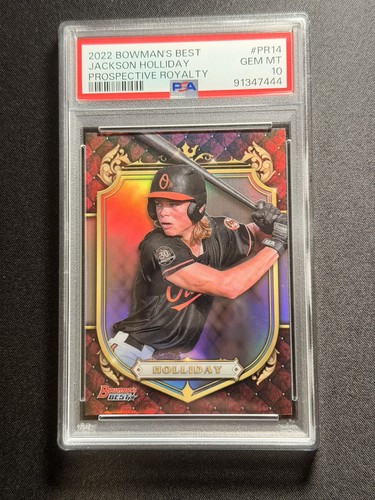 PSA 10 JACKSON HOLLIDAY 2022 Bowman's Best PROSPECTIVE ROYALTY RC GEM MINT