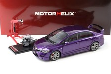 1:18 Motorhelix Honda Civic Type R (FD2) Late Version Deep Violet Pear M85407
