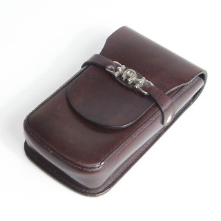AIGNER | Luxuriöses Zigarettenetui Leder kastanienbraun (ca. 1975/80)