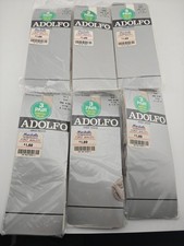 VTG Adolfo knee highs pantyhose stockings NOS NIP Sealed 6 packages 18 total