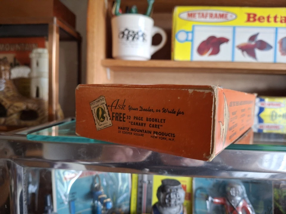 Vintage Super Old Antique Aquarium Fishbowl Original Package Hartz Silver Gravel - Image 4 of 4