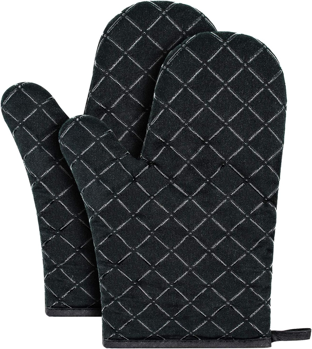 Oven Gloves,Heat Resistant Silicone Oven Gloves Non-Slip Kitchen Oven Mitts for