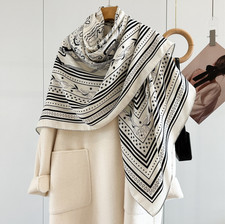 70 Cashmere  30 Silk Wrap Scarf Shawl cashew Double Face Kerchief 135X135cm