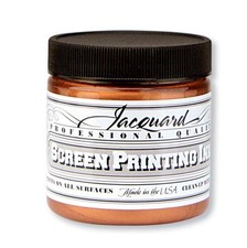Jacquard Professional Screen Print Ink Water Soluable 4oz Jar Copper Jacquard