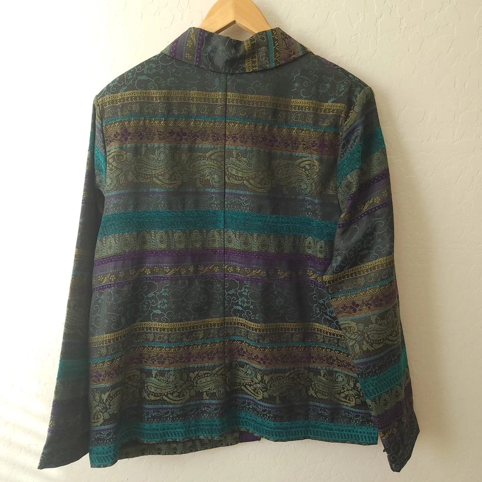 Chaqueta Blazer Mirasol Barroco Renacimiento De Colección Para Mujer’s XL Almohadillas para el Hombro Foto 2 de 4