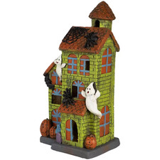 LED Lighted Ghostly Haunted House Halloween Decoration - 20 In.