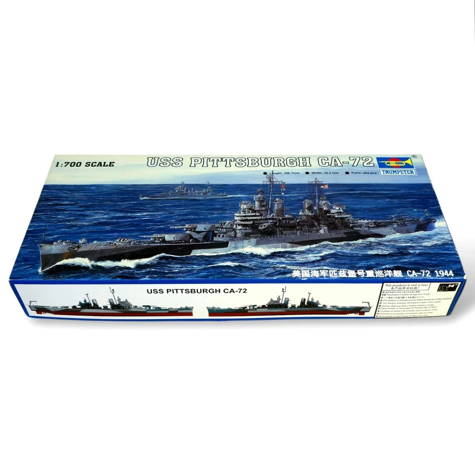 2005 Trumpeter Heavy Cruiser USS Pittsburgh CA-72 (1944) 1:700 Scale Kit #05726 - Image 4 of 4