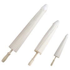 1Pcs White Umbrella Beautiful Party Decor Outdoor Paper Umbrellas Stage Show