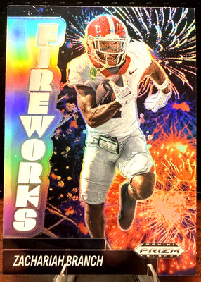 Zachariah Branch Silver Prizm Fireworks Insert-2025 Panini Prizm Black Georgia