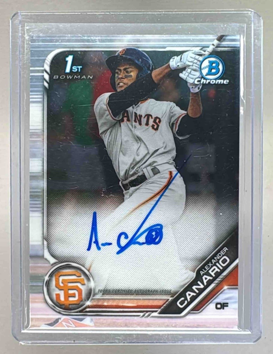 Alexander Canario 2019 Bowman Chrome #CPA-AC Auto Rookie 1st RC RC