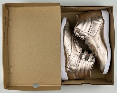 Reebok Classic Womens Freestyle Hi Metallic Rose Gold CN0573 Size 7.5 NIB RARE