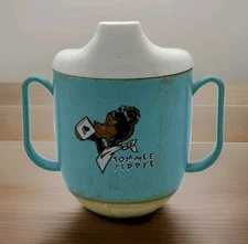Vintage Sippy Cup Weighted Training Westland Plastics Bear Tommee Tippee