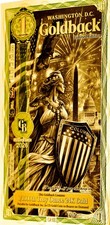 2026 Washington D.C. 1 Goldback Note .999 Pure Gold in Plastic Currency Sleeve