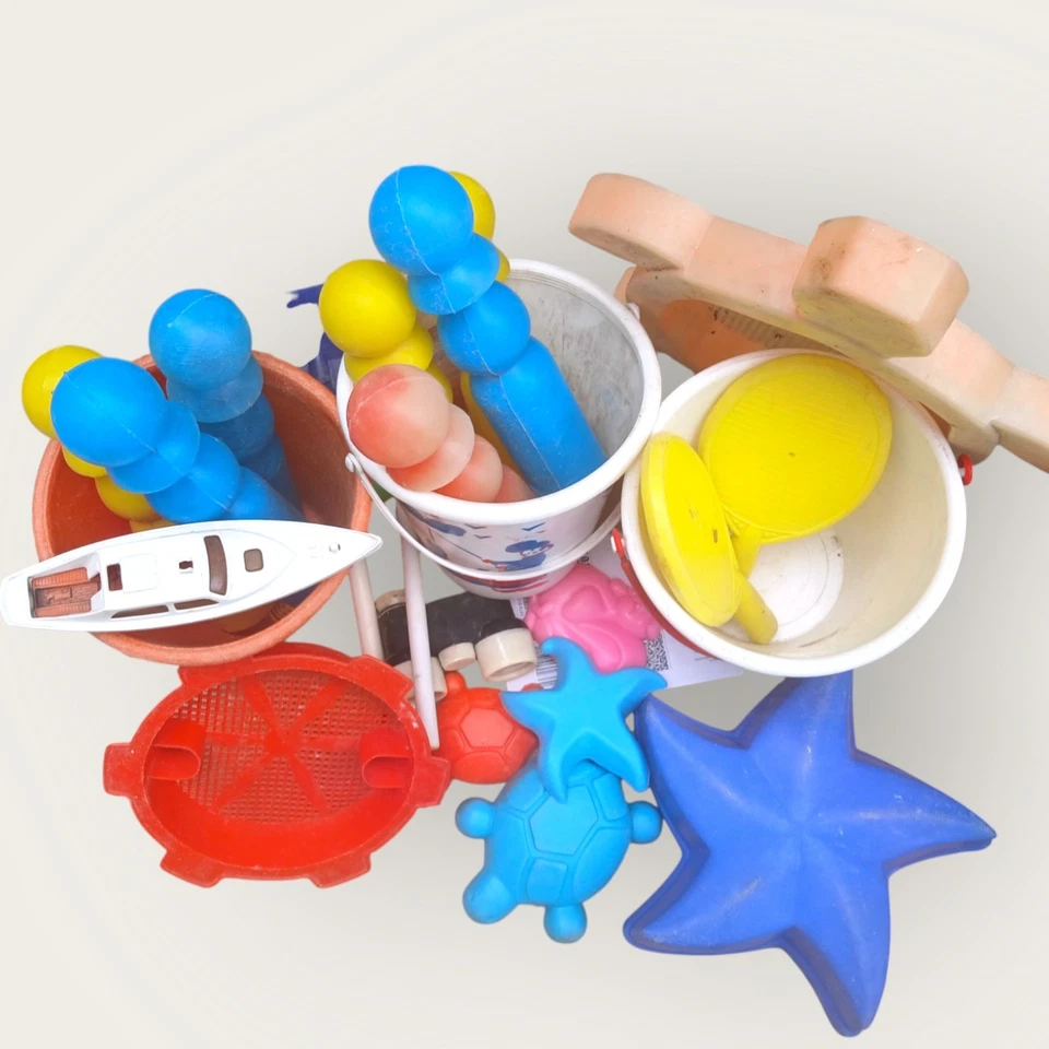 🏖️ Lot jouets de plage vintage (marque MOB) – Environ 10 pièces - Photo 2/4