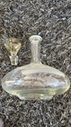 Toscany Clipper (1) Decanter Vintage Clear Etched Ship Glass — photo 1
