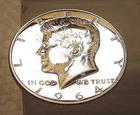 1964 Kennedy   Choice  Proof 90% Silver     Blazing Luster #625 - 4