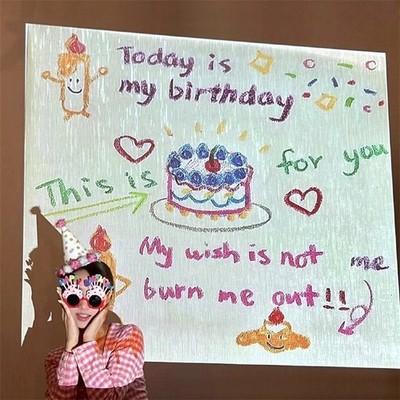 Mini Nachrichten Projektor Lampe - Geburtstag Gruß Licht, ideales Geschenk für Kinder und C