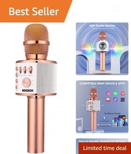 Wireless Bluetooth Karaoke Microphone,3-in-1 Portable Handheld Karaoke Mic Sp...