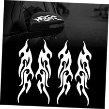 4 Pcs 19cm Flame Reflective Sticker for Car Flame Racing Sports Stripe Decal