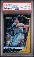 2025 PANINI PRIZM BLACK GOLD SHIMMER FOTL #179 HARMON KILLEBREW 3/3 PSA 10