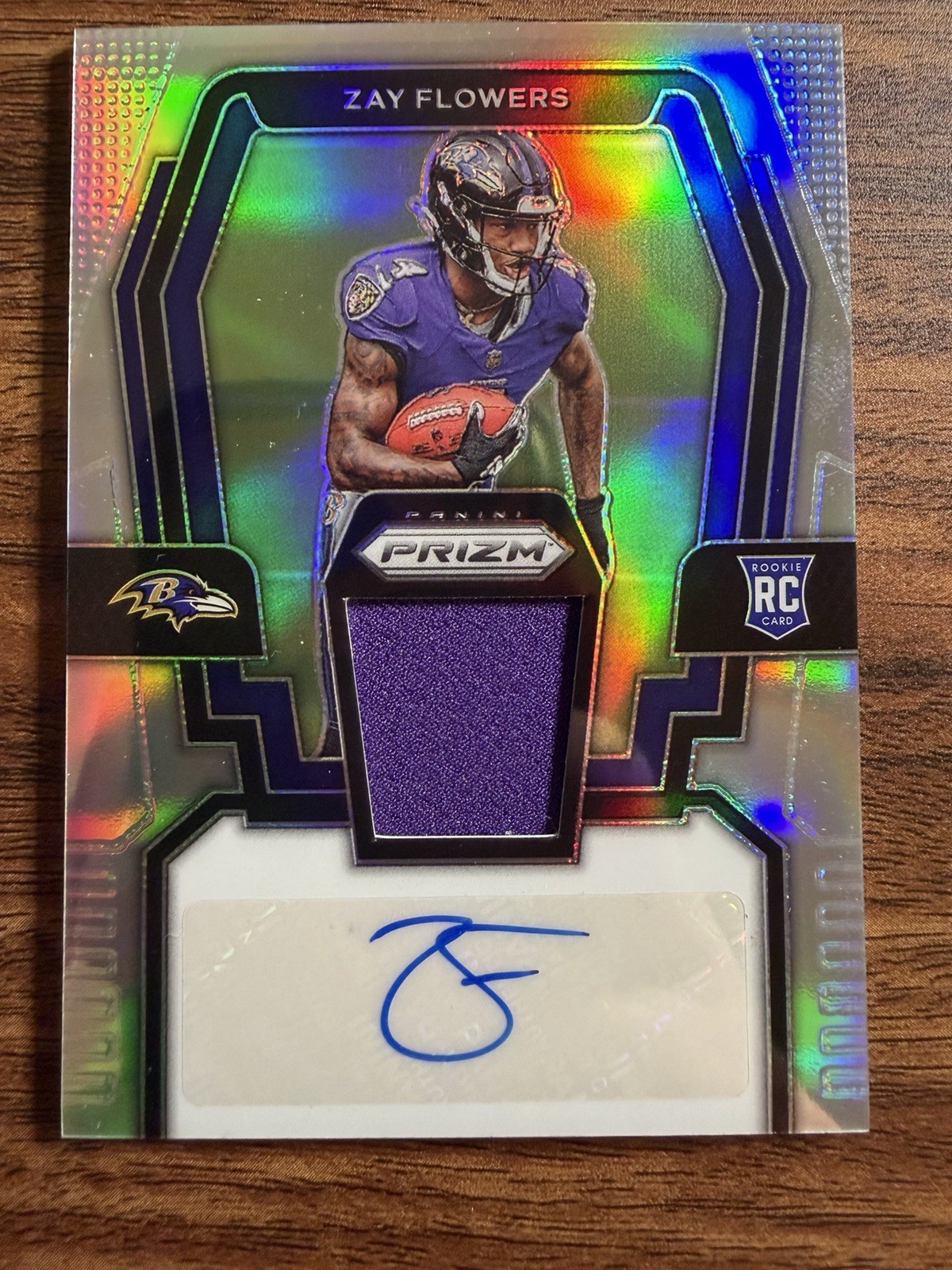 Zay Flowers Panini Prizm Rookie Patch Autographs #RPAZF Base