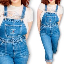 Vintage Y2K Tommy Hilfiger Logo Cutoff Denim Overalls Y Medium / Womens XS