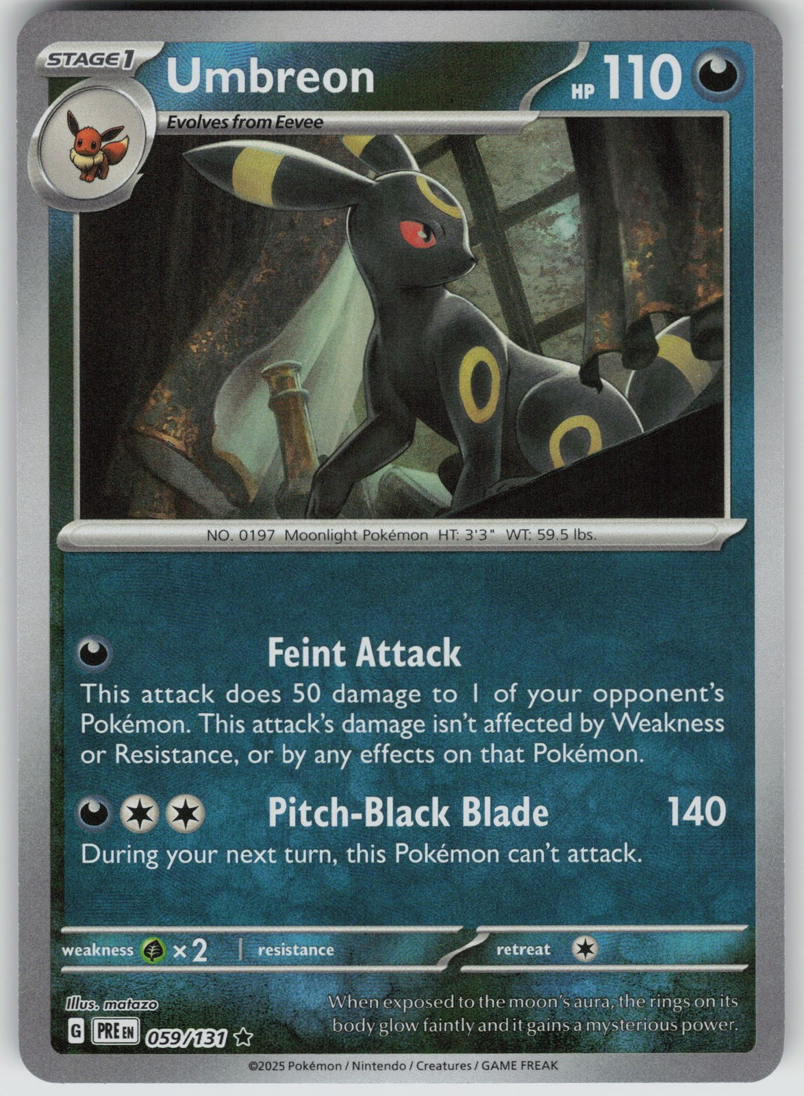 Umbreon (Poke Ball Pattern) Rare SV: Prismatic Evolutions 059/131 NM