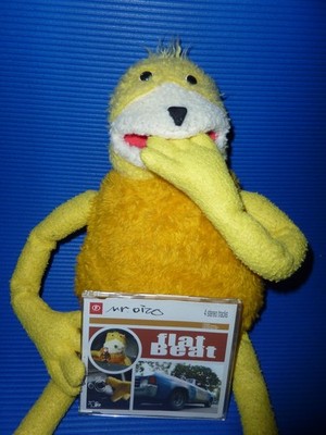 Original Plüschtier / Stofftier Flat Eric + Flat Beat CD, Mr. Oizo & Jeans