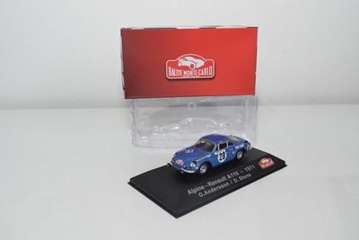 C6 1:43 ATLAS RALLYE MONTE CARLO COLLECTION ALPINE RENAULT A110 1971 ANDERSSON