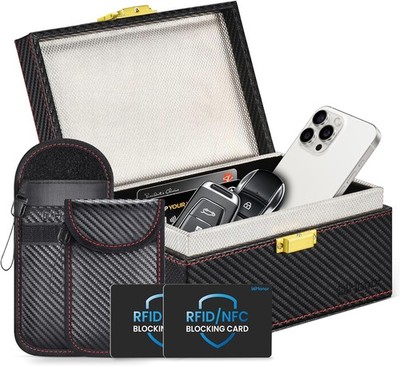 Keyless Go Schutz Autoschlüssel Box, Großes RFID Blocker, Autosicherheit und D