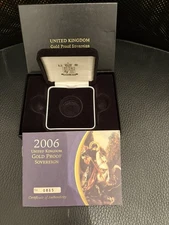 2006 Royal Mint Sovereign Gold  Proof, Box, Coa, NO COIN.