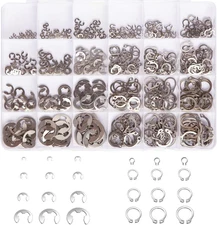327Pcs E-Clips Circlip Retaining Rings Assortment Set(1.2Mm-10Mm) and C-Clips Ex