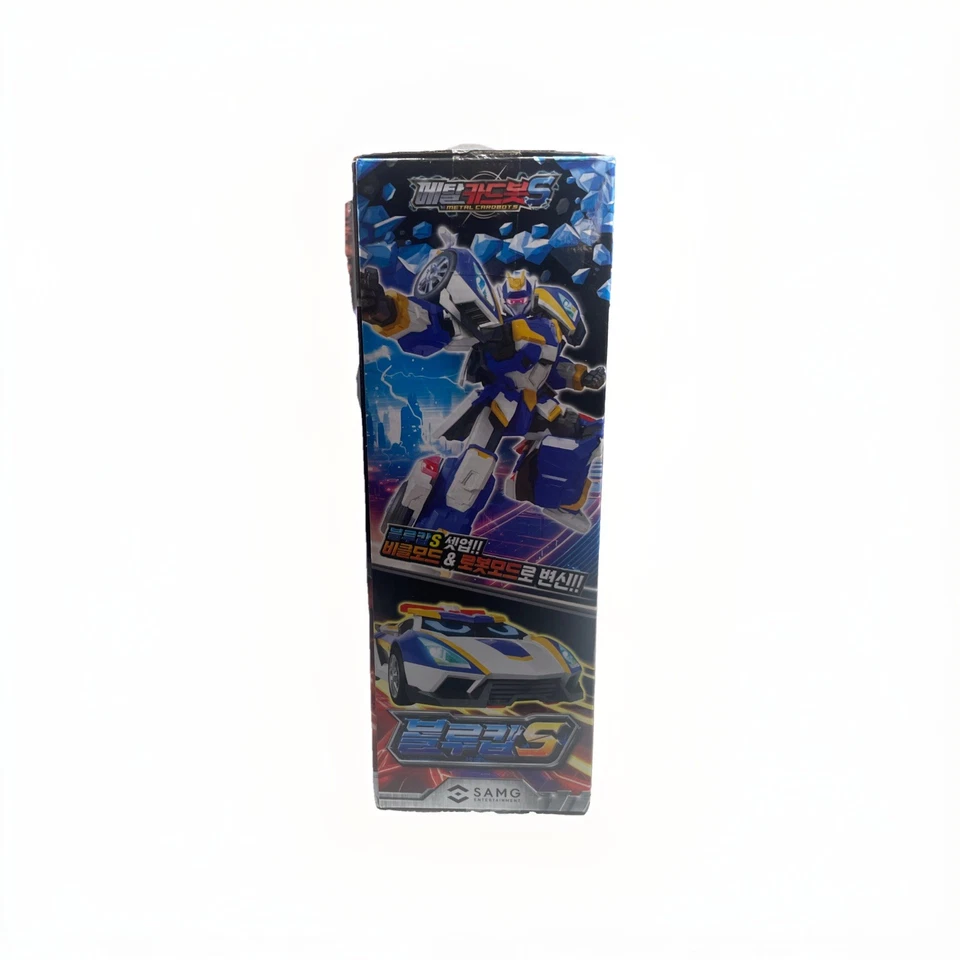 Metal Cardbot S BLUE COP S Police Car Transforming Robot Figure Car Toy SAMG NEW - Image 4 of 4