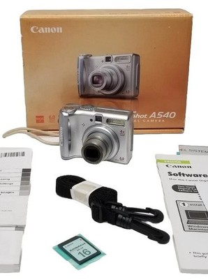Canon PowerShot A540 Silver 6.0MP Digital Camera 6MP 4x Zoom