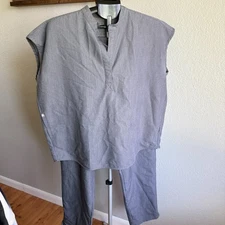 FIGS Technical Collection Rafaela Oversized Grey Scrub Set Nurse Doctor M/XL