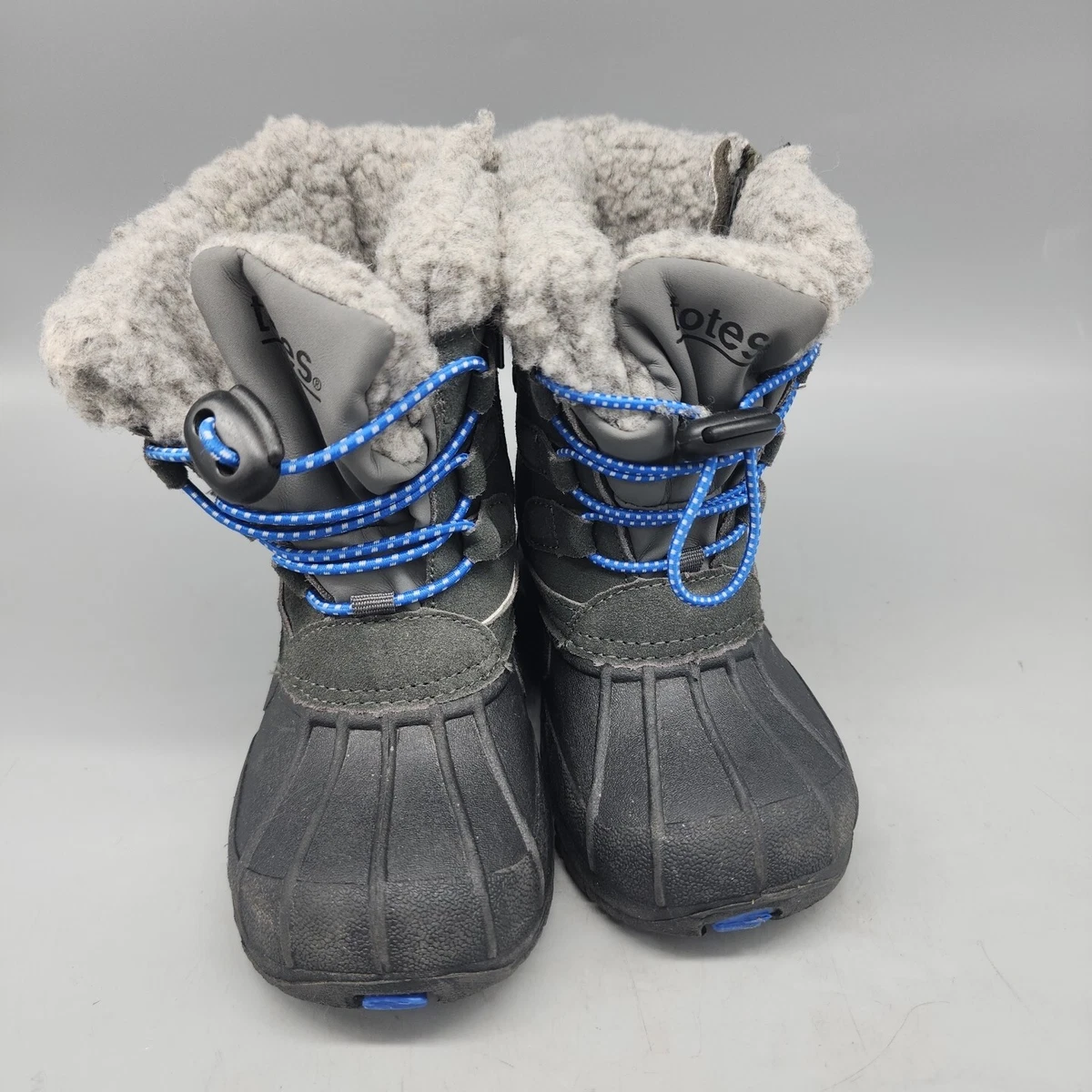 Totes Jack Waterproof Fleece Lined Insulated Zip Winter Boots Toddler Boys 7M