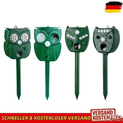 Solar Animal Repellent Animal Deterrent Repellent with LED Light for Garden Yard