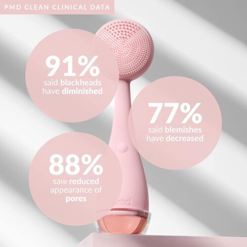 Silicone Beauty Heating Massage electric Facial cleansing brush PINK Waterproof - Picture 2 of 4