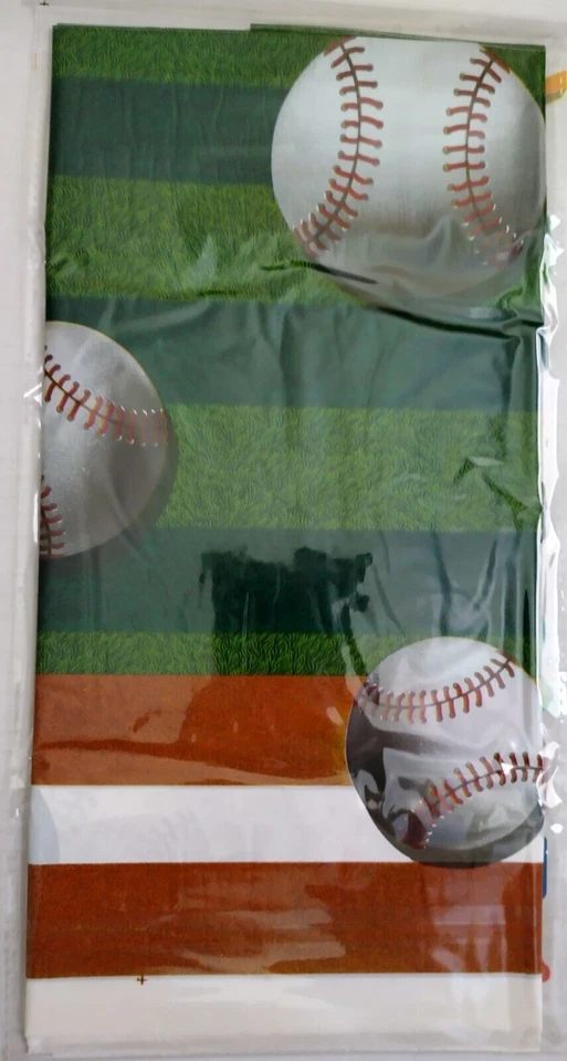 Cubierta de mesa de béisbol decoración de eventos unisex adulto niño mantel fiesta de cumpleaños Foto 3 de 4