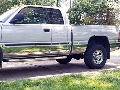 12pc. Luxury FX Rocker Panel Trim Full Kit for 1998-2001 Ram Quad Cab Long Bed