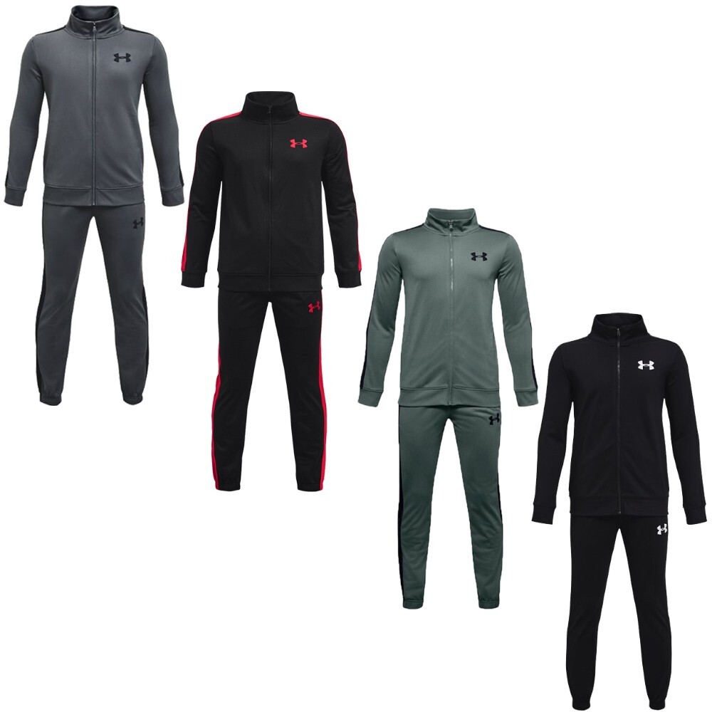 Under Armour Kids Boys Tracksuit Knit Full Track Suit Bottoms Jacket Trouser