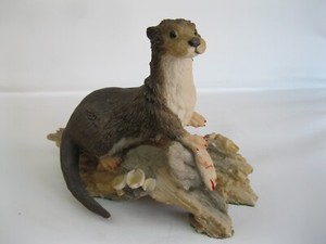 Crown Staffordshire Otter Fine Art Figurine (Later Coalport)