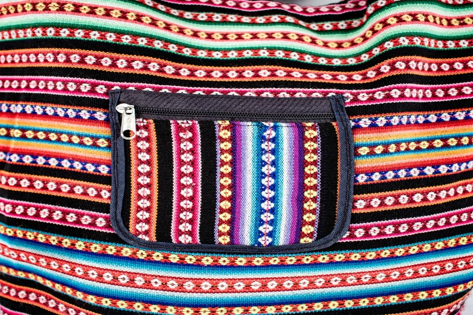 Bolso Bandolera Vintage Rosa Multicolor Hipster Bohemio Eslinga Mujer Foto 3 de 4
