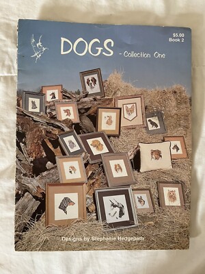 DOGS COLLECTION #1 BOOK #2 CROSS STITCH NEEDLE POINT SEVENTEEN PATTERNS