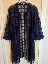 Maya Brooke Formal Jacket Navy Blue Netting Size 18w