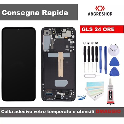 Display Service Frame Samsung GALAXY S22 PLUS 2022 SM-S906 Schwarz Grün Rosa W