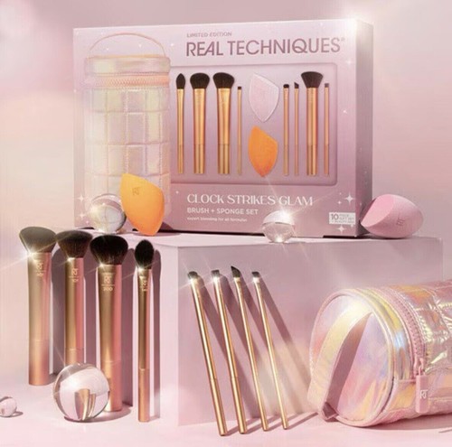 Real Techniques Reloj Golpes Glamour Juego de Cepillos 12 Piezas Cepillo Esponjas Set de Regalo Bolsa - Imagen 4 de 4