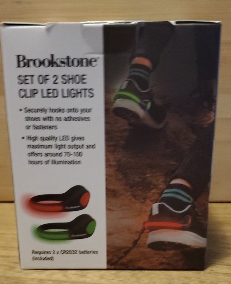 New Brookstone Set of 2 Shoe Clip LED Lights eBay
